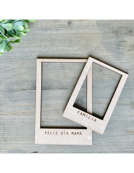 Set 2 marcos madera FELIZ DÍA MAMÁ