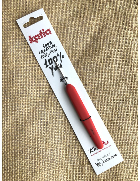 Ganchillo aluminio mango color 2mm