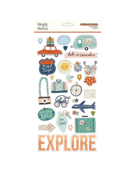 Chipboard Safe Travel de Simple Stories