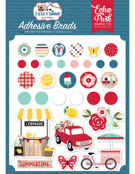 Brads adhesivos A Slice of Summer de Echo Park