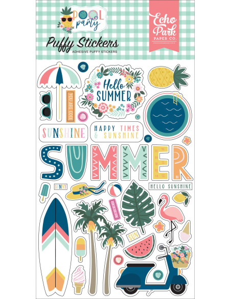 Pegatinas puffy Pool Party de Echo Park