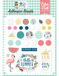 Brads adhesivos Pool Party de Echo Park