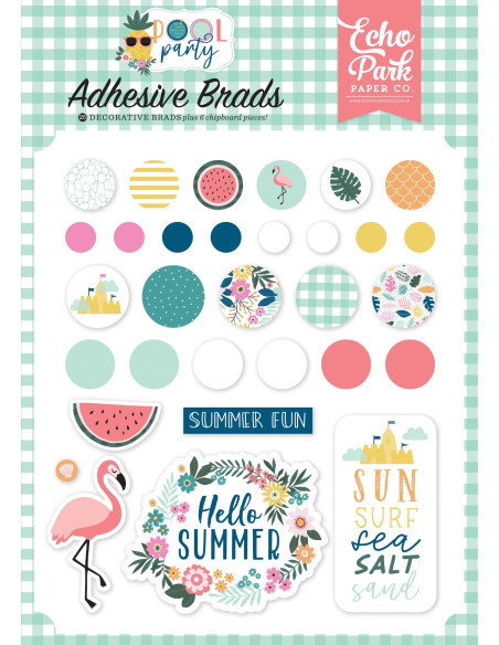 Brads adhesivos Pool Party de Echo Park