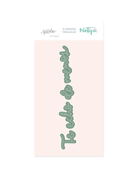 Troquel Te echo de menos de Mintopía