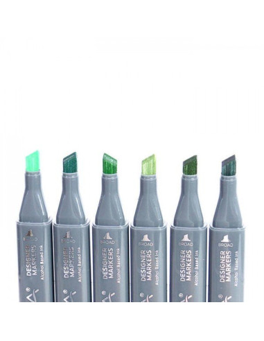 Rotuladores Nova doble punta, verdes