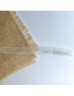 1m de lazo organza Happy Birthday