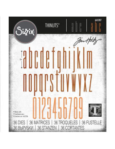 Troquel Thinlits Alphanumeric Stretch de Tim Holtz