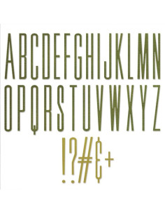 Troquel Thinlits Alphanumeric Upper de Tim Holtz 2