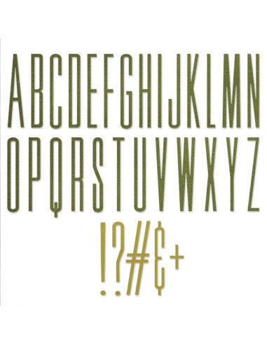 Troquel Thinlits Alphanumeric Upper de Tim Holtz