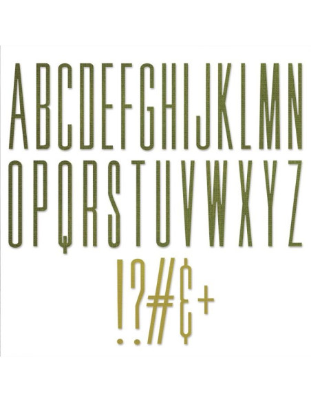 Troquel Thinlits Alphanumeric Upper de Tim Holtz