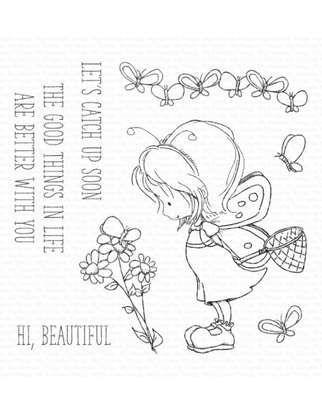 Sello Flutterby Friends de MFT