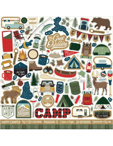 Hoja de pegatina Let´s Go Camping Echo Park