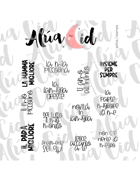 Sello MESSAGGI INNAMORATI de Alúa Cid