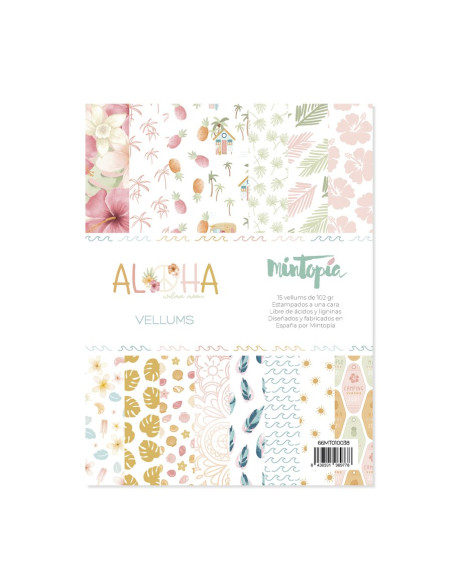 Bloc 6x8 vellums Aloha de Mintopía