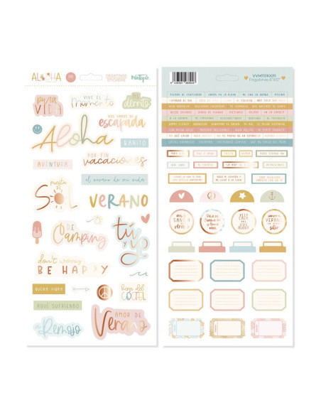 Pegatinas 6x12 Aloha de Mintopía