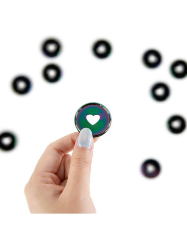 Anillas medianas metálicas iriscente Happy Planner