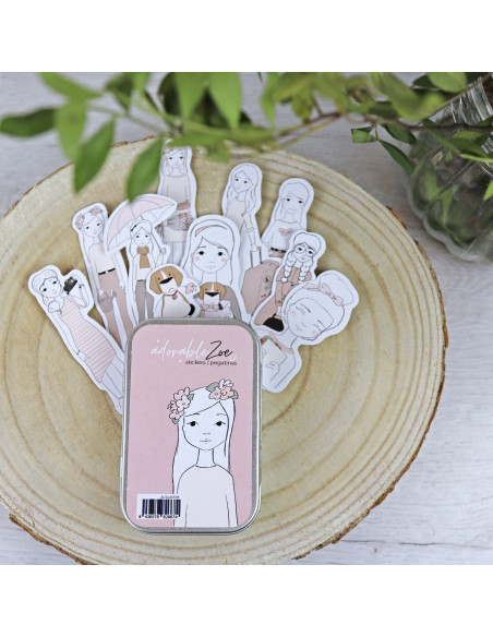 Lata de pegatinas Adorable Zoe de Alúa Cid