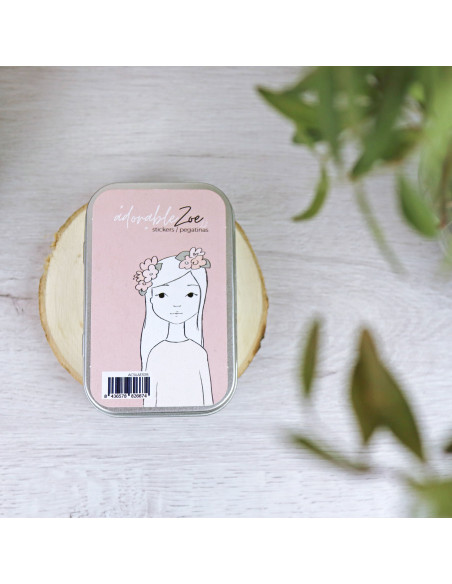 Lata de pegatinas Adorable Zoe de Alúa Cid