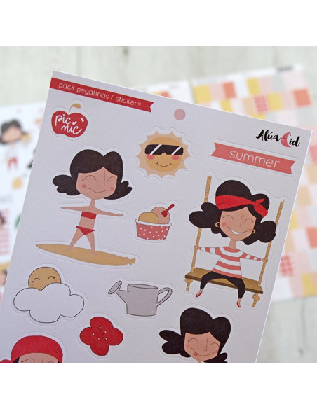 Pack pegatinas picnic de Alúa Cid