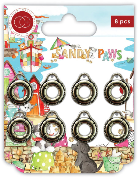 Charms metálicos Flotadores Sandy Paws de Craft Consortium