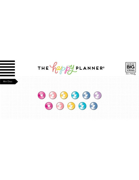 Anillas metálicas MINI arcoíris, Happy Planner Anillas metálicas MINI arcoíris, Happy Planner