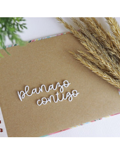 Palabrita Momentos únicos metacrilato blanco