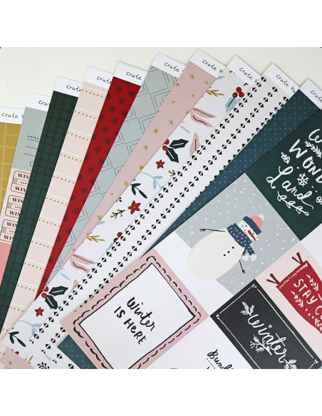 Kit papeles Crate Paper Snow Flake