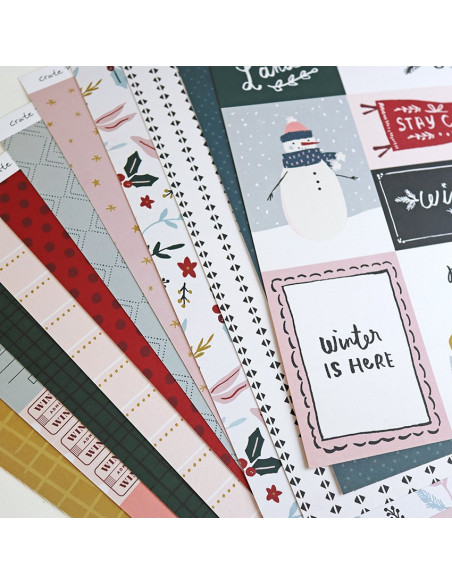 Kit papeles Crate Paper Snow Flake