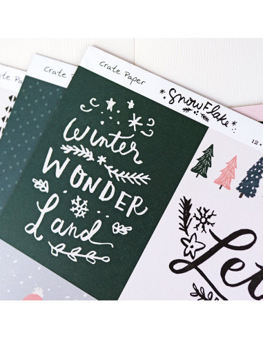 Kit papeles Crate Paper Snow Flake