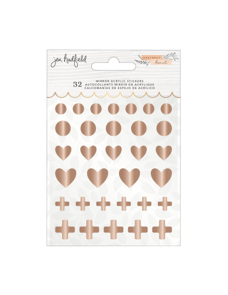 STICKER MIRRORED ACRYLIC PEACEFUL HEART