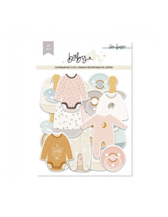 Die cuts chipboard ilustraciones BABY M Lora Bailora