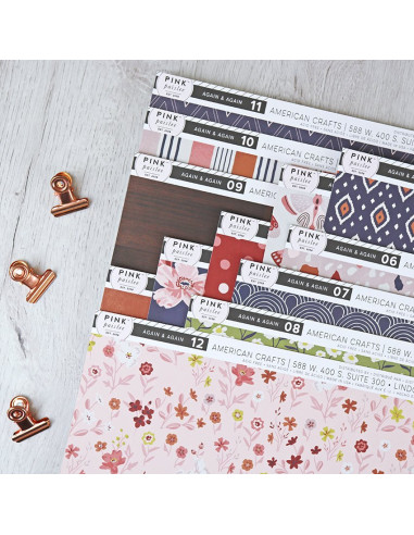 KIT PAPELES AGAIN&AGAIN PINK PAISLEE