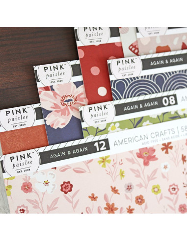 KIT PAPELES AGAIN&AGAIN PINK PAISLEE