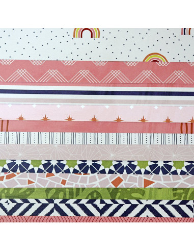 KIT PAPELES AGAIN&AGAIN PINK PAISLEE