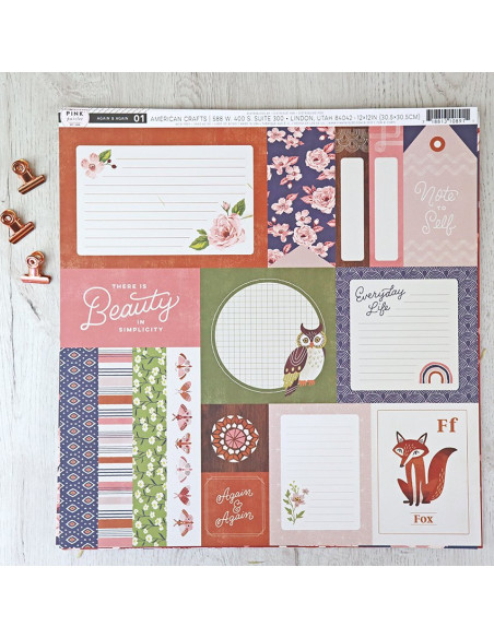 KIT PAPELES AGAIN&AGAIN PINK PAISLEE