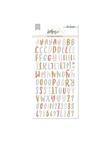 Alfabeto puffy rosa BABY M Lora Bailora