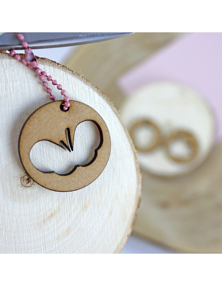 Set medallones Golpiño de madera DM