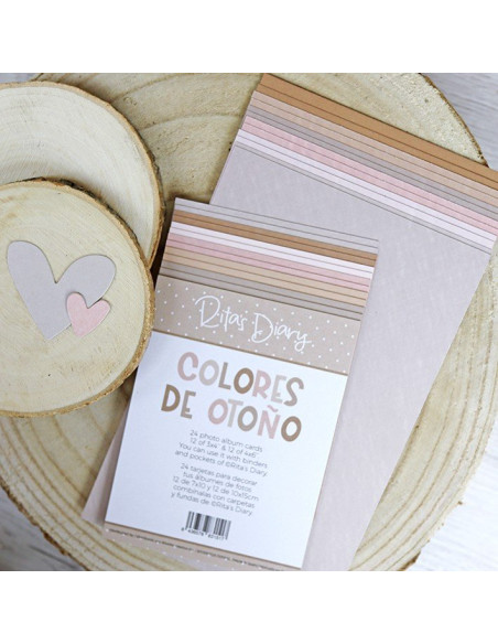 Pack tarjetas Sólidas Golpiño | Colores de otoño