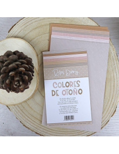 Pack tarjetas Sólidas Golpiño | Colores de otoño