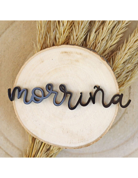 Palabra acrílica morriña en negro