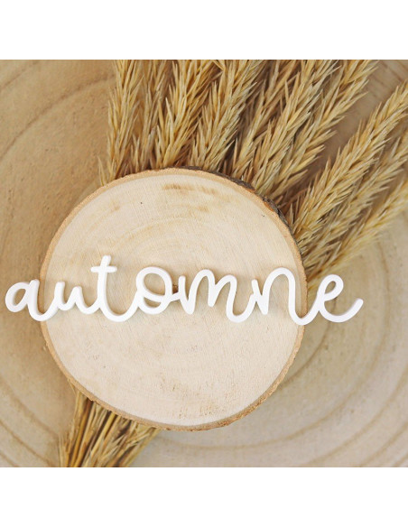 palabra acrílica Automne en blanco