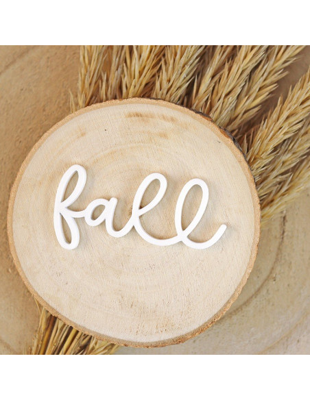 palabra acrílica Fall en blanco