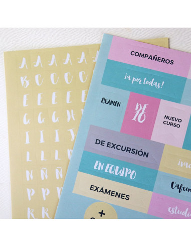 Pack 4 hojas de pegatina AlúaCid Lo que me proponga