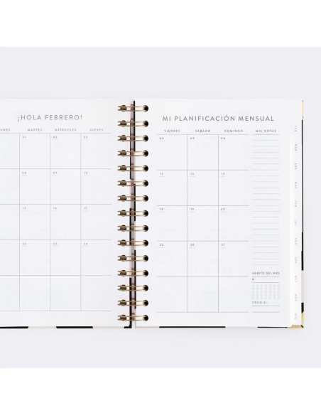 AGENDA SEMANAL 2022. NEGRA. MEDIANA