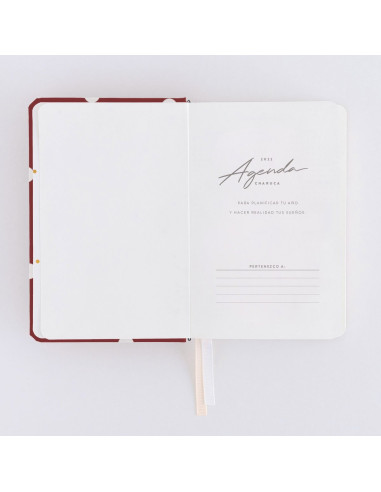 AGENDA SEMANAL 2022. CARMÍN. MINI