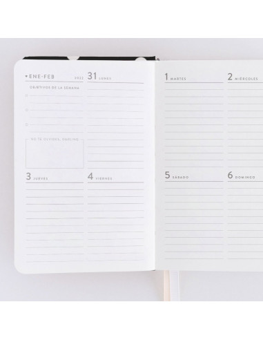 AGENDA SEMANAL 2022NEGRA. MINI