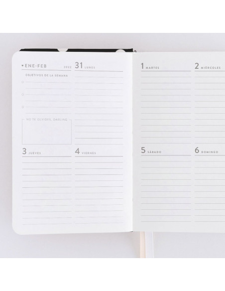 AGENDA SEMANAL 2022NEGRA. MINI
