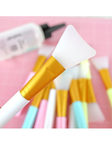 Espátula silicona para adhesivos y mix media Blanca