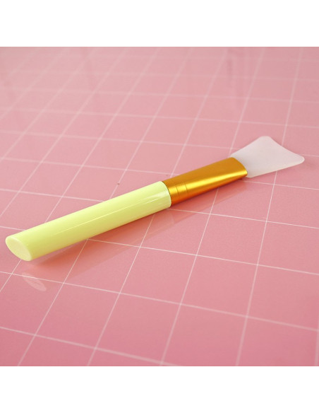 Espátula silicona para adhesivos y mix media Amarillo