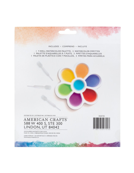 Paleta Plástico en Flor + 3 Pipetas Kelly Creates